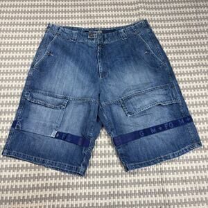 Vintage Marithe Francois Girbaud Denim Shorts Shuttle Size 38 Mens  Baggy Jeans